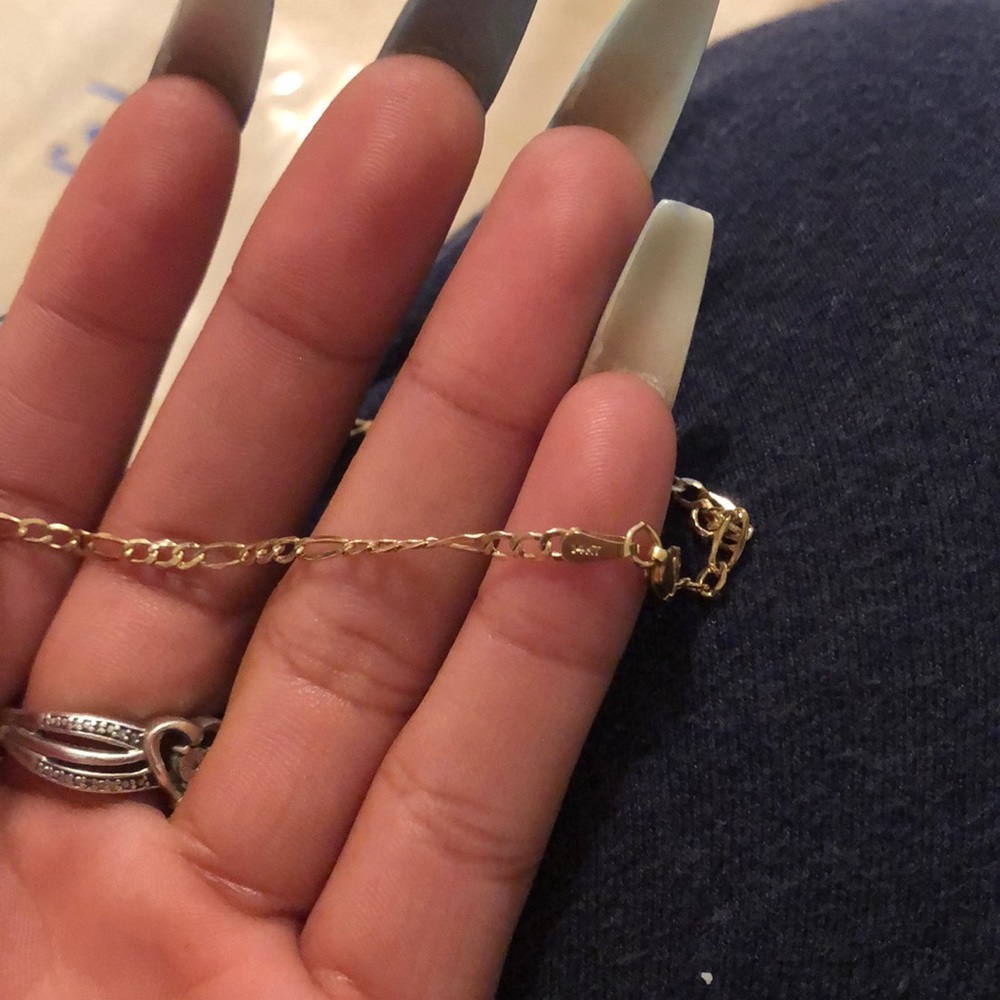 14k solid gold anklet